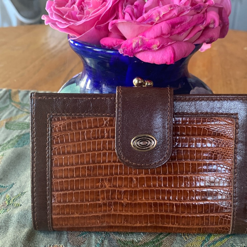 Varon Reptile/Leather Wallet
